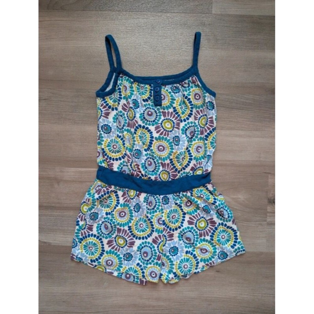 Tea Collection Tank Shorts Romper Paisley Print, 4T (U1)
